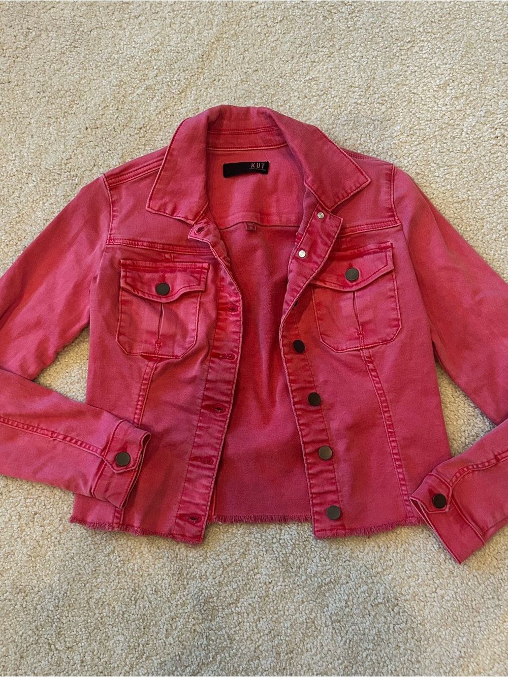Kut from the Kloth Faded Rose Pink Denim Jacket